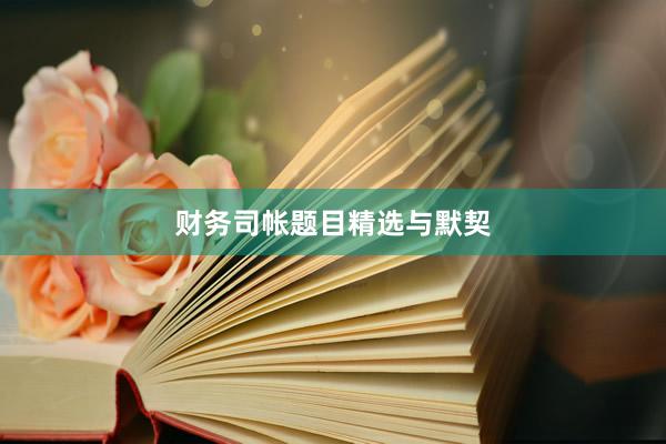 财务司帐题目精选与默契